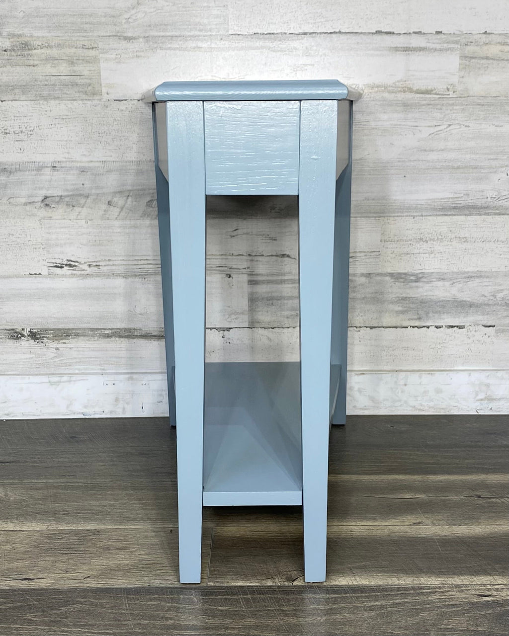 Gray Triangle End Table