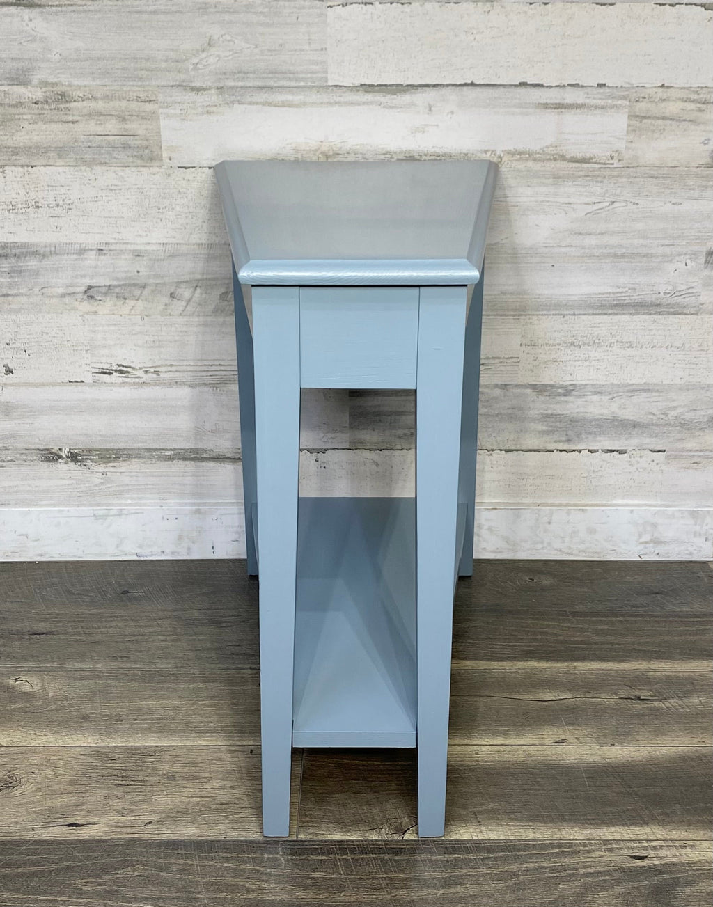Gray Triangle End Table