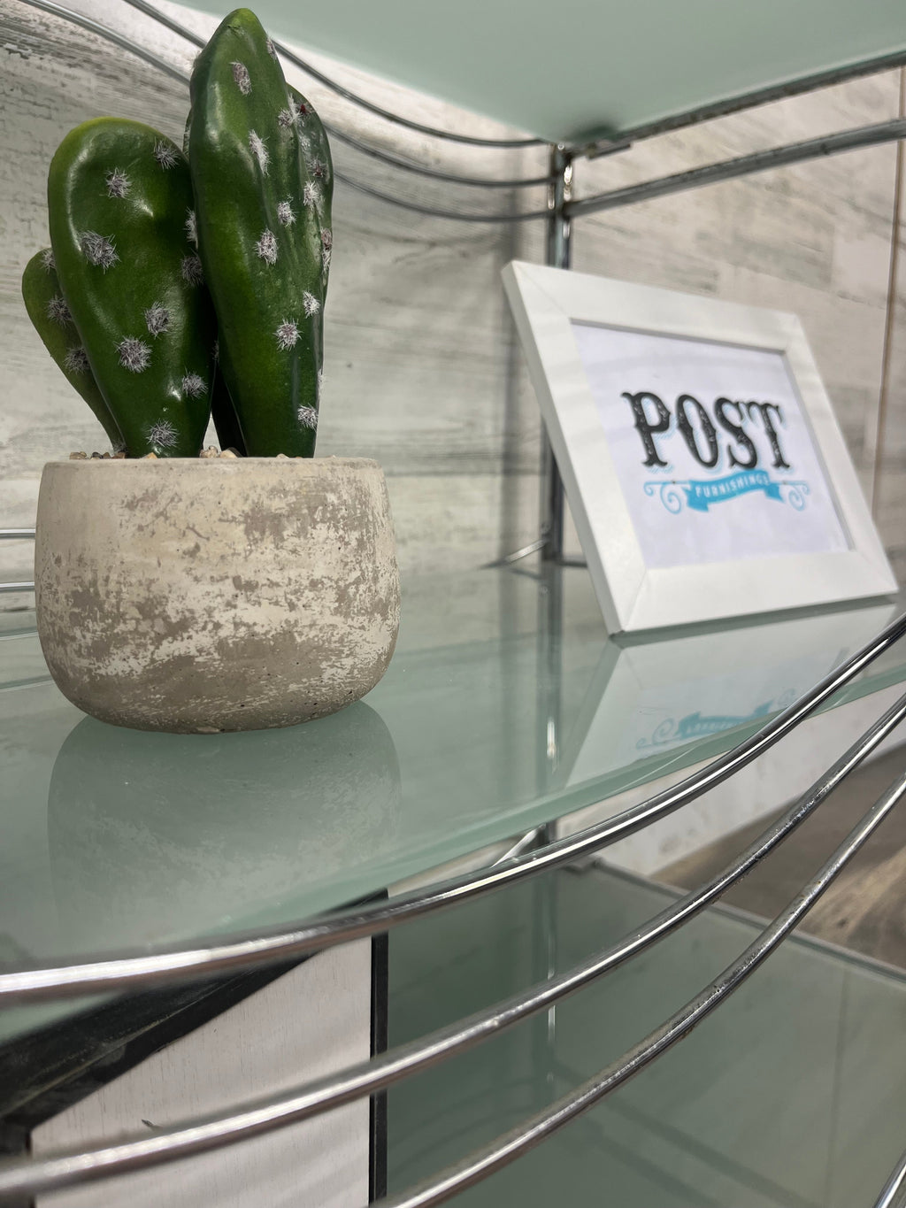 Glass & Metal Kitchen Tea Cart