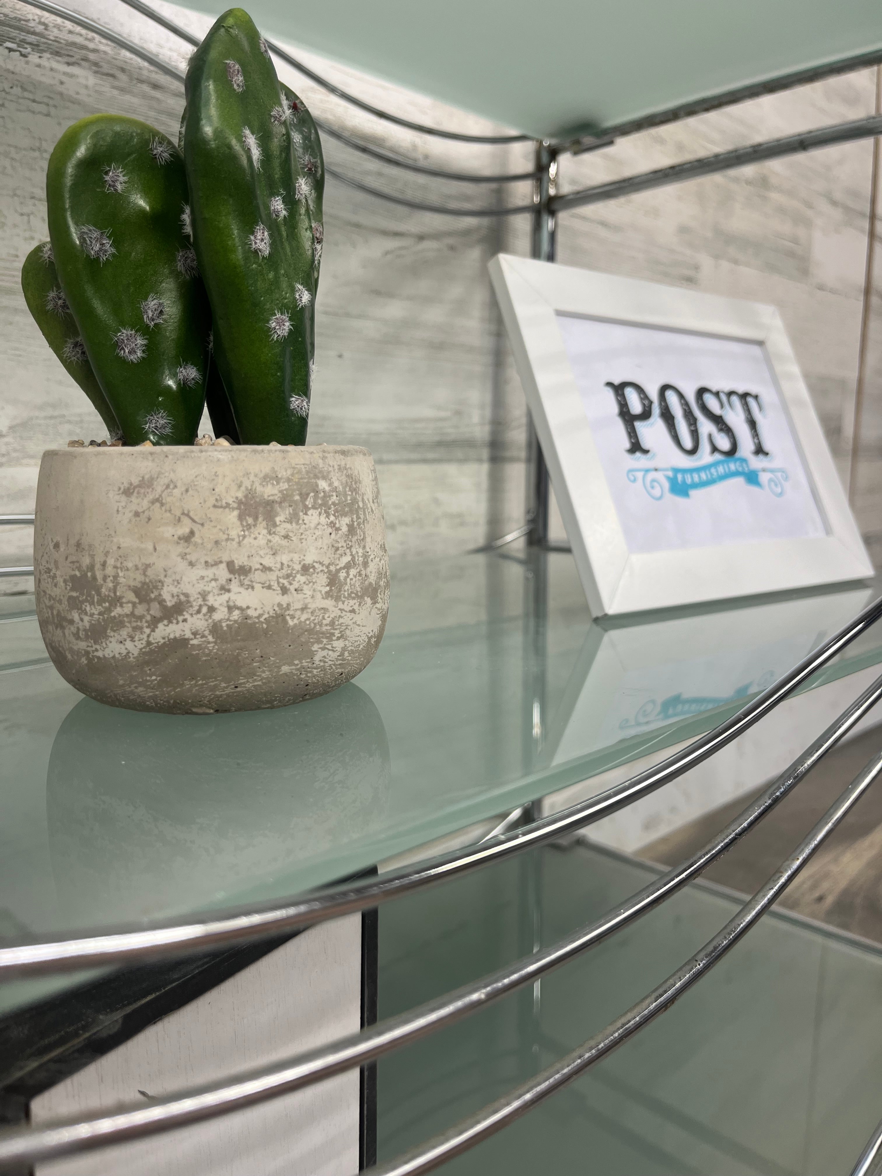 Glass & Metal Kitchen Tea Cart