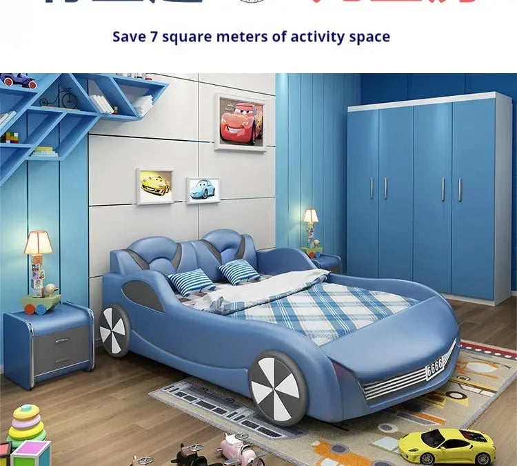 Kids Luxury Car Bed - Stylish Children's Bed with Integrated Storage