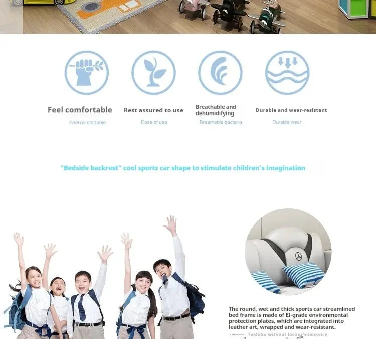 Kids Luxury Car Bed - Stylish Children's Bed with Integrated Storage