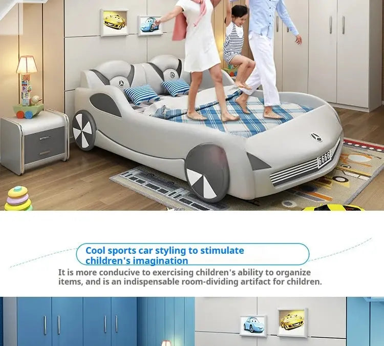 Kids Luxury Car Bed - Stylish Children's Bed with Integrated Storage