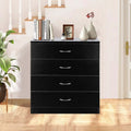 Elegant Black 4-Drawer Chest Dresser
