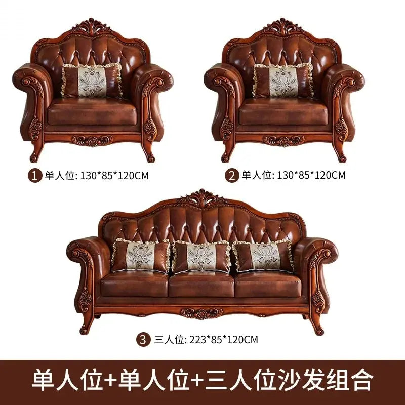 European Design furniture with Genuine Leather Modern Style Sofa